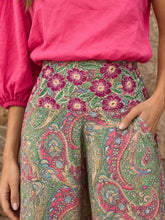 Cargar imagen en el visor de la galería, Pantalón Seda Verde 🇮🇳