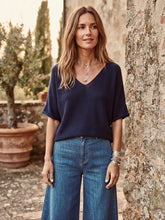 Cargar imagen en el visor de la galería, Polera Tejida Ornella Azul 🇮🇹