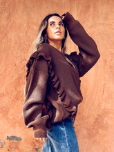 Cargar imagen en el visor de la galería, Chaleco Amanda Café (ap1)