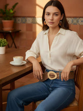Cargar imagen en el visor de la galería, Cinturón Suede Café
