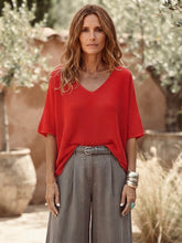Cargar imagen en el visor de la galería, Polera Tejida Ornella Rojo 🇮🇹
