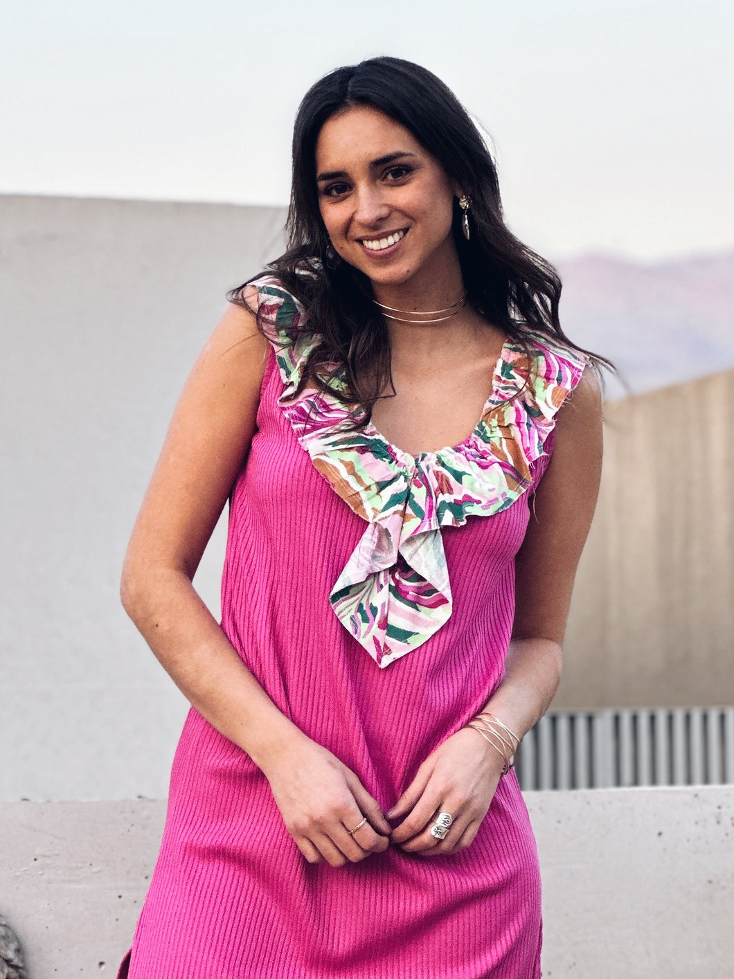 VESTIDO ABRIL FUCSIA