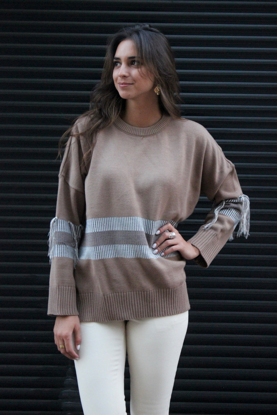CHALECO FLECOS TAUPE