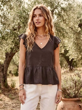 Cargar imagen en el visor de la galería, Blusa Peplum Chocolate 🇮🇹
