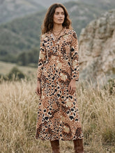 Cargar imagen en el visor de la galería, Vestido Kaya Camel/Crudo (ap)
