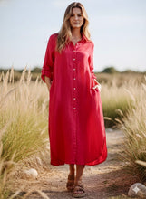 Cargar imagen en el visor de la galería, Vestido Camisero Ame Sandía (ap)
