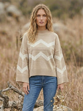 Cargar imagen en el visor de la galería, Chaleco Zig Zag Beige (ap)
