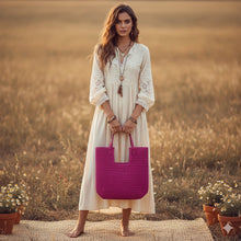 Cargar imagen en el visor de la galería, Bolso Yute Fucsia
