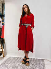 Cargar imagen en el visor de la galería, Vestido Camisero Ame Sandía (ap)
